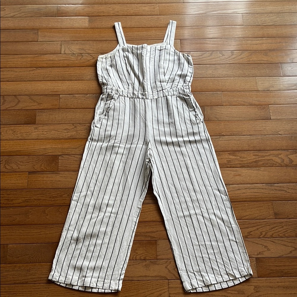 LOFT Striped Jumpsuit